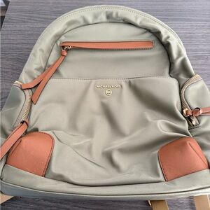 Michael Kors Olive and Tan Backpack